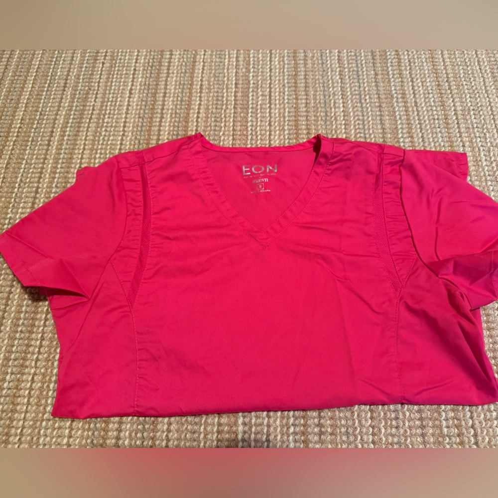 Eon by Maevn Hot Pink Scrub Top